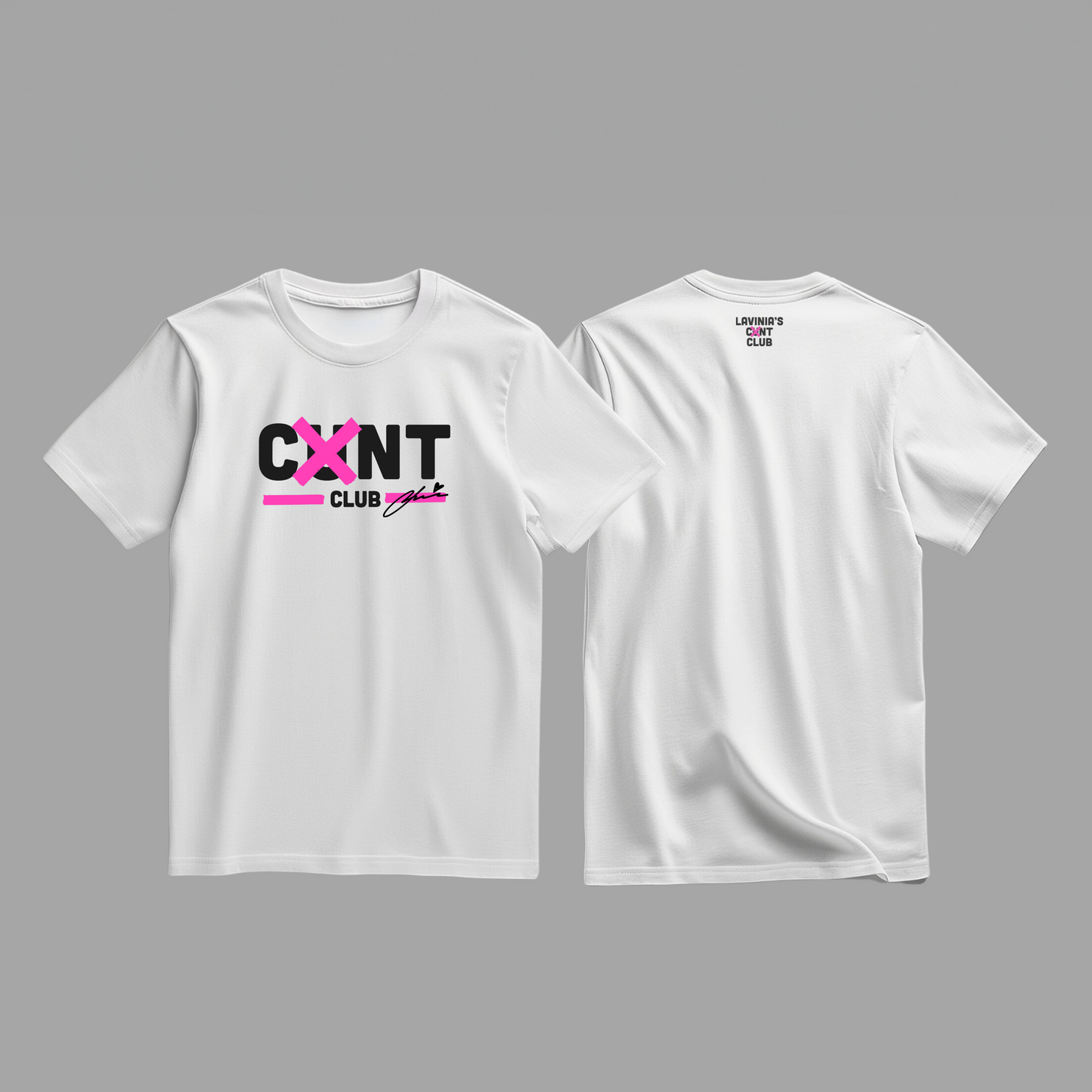 LAVINIA: "CUNT CLUB" - Shirt, white/unisex