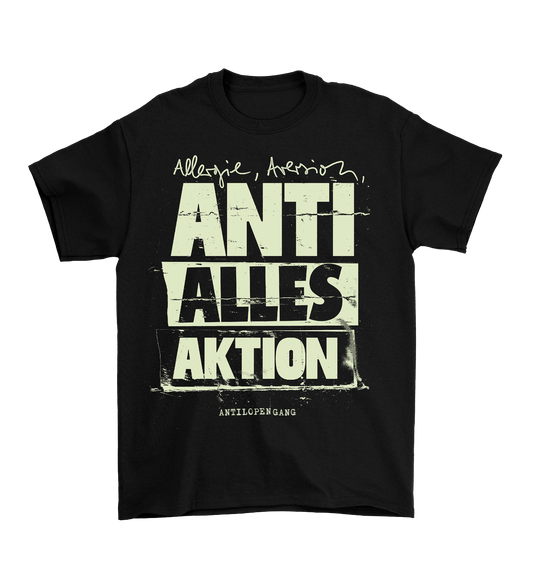 ANTILOPEN GANG: AAA Glow-In-The-Dark, schwarzes Shirt