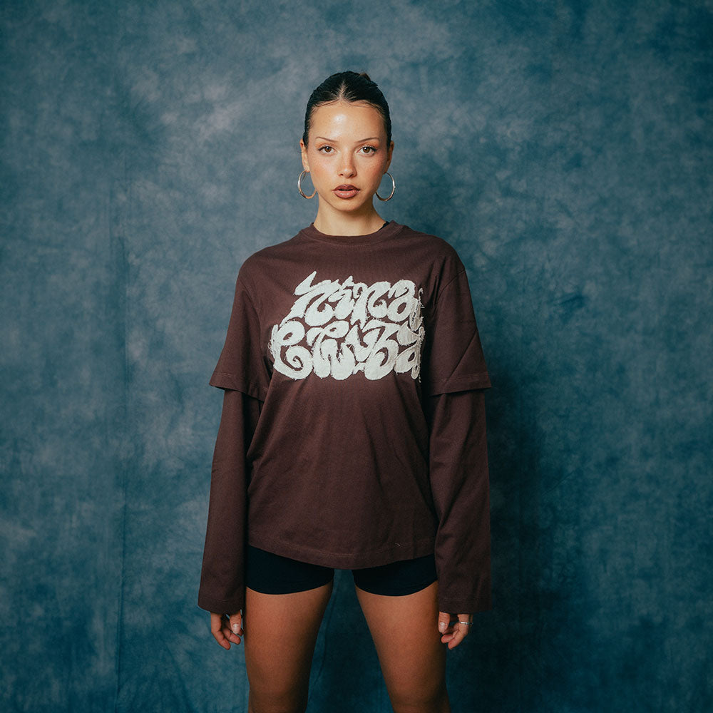 Nina Chuba - Double Layer Longsleeve, unisex, brown