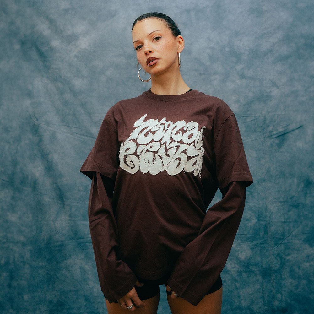 Nina Chuba - Double Layer Longsleeve, unisex, brown